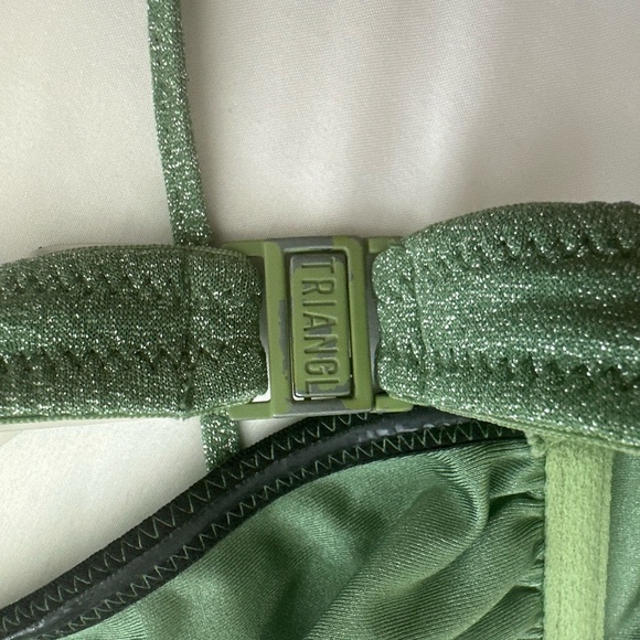 Triangl green sparkly bikini XS - Picture 3 of 5